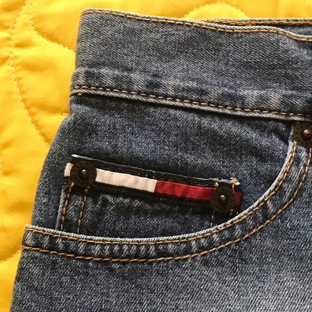 Y2K Tommy Hilfiger Released Hem Denim Short Shorts - Picture 6 of 11